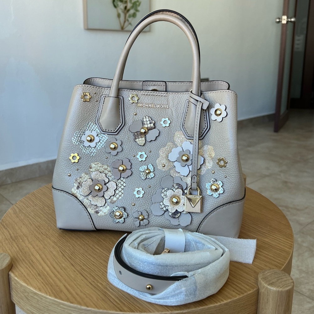 Michael Kors leather small center zip satchel